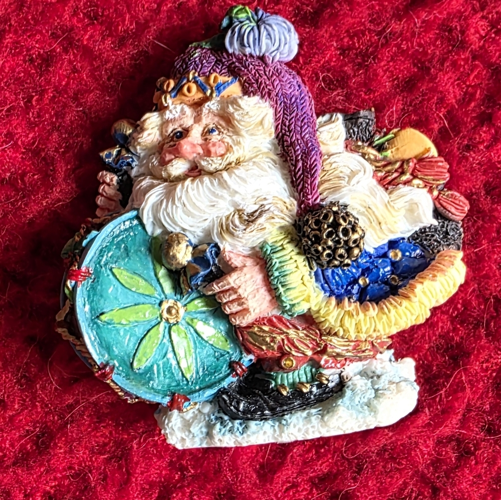 Colorful Santa Claus Brooch